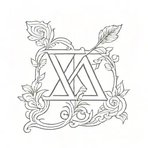 alpha kappa lambda Greek letters tattoo design idea