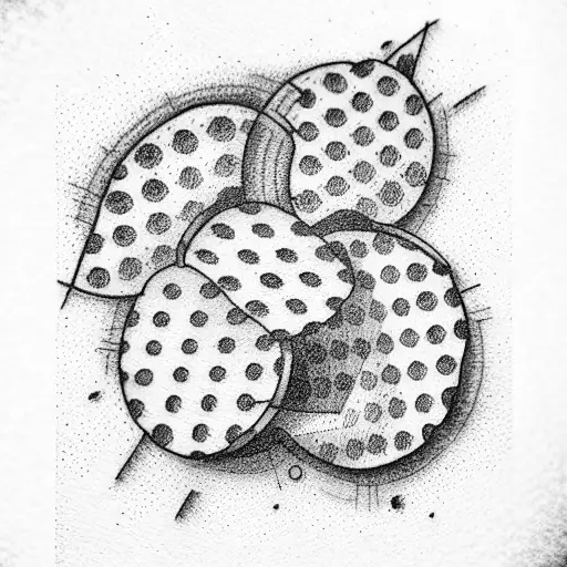 Atom tattoo design idea