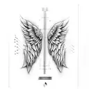 A scientific interpretation of wings using elements from the periodic table tattoo design idea