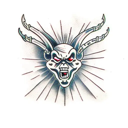 devil bicycle  tattoo design idea