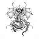 steampunk dragon tattoo design idea