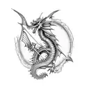 steampunk dragon tattoo design idea