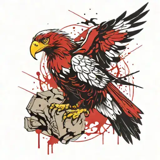 Fallen Eagle design tattoo design idea