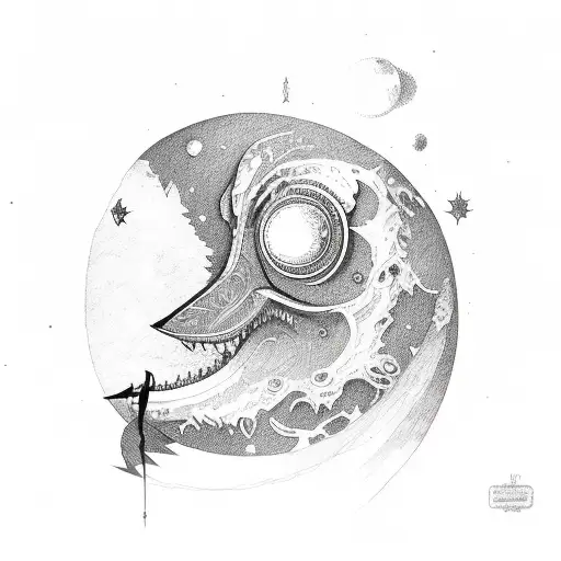 Moon tattoo design idea