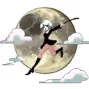 Moon tattoo design idea