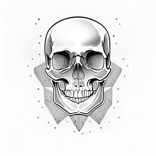 skull with yolo tattoo design idea