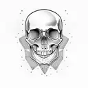 skull with yolo tattoo design idea