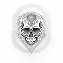 skull with yolo tattoo design idea