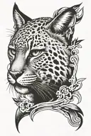 bobcat staring back at me tattoo design idea