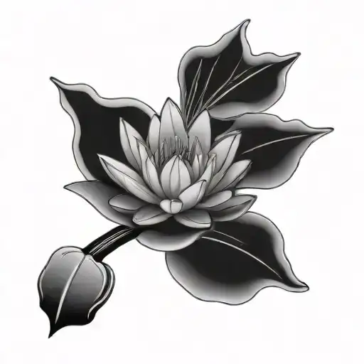 water Lily surf symbol  tattoo design idea
