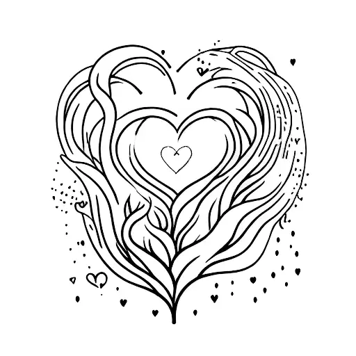 Crying Heart tattoo design idea