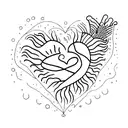 Crying Heart tattoo design idea