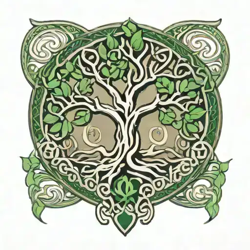 Celtic tree of life tattoo design idea
