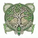 Celtic tree of life tattoo design idea