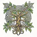 Celtic tree of life tattoo design idea