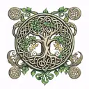 Celtic tree of life tattoo design idea