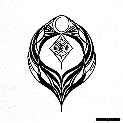 Saggittarius with geass Neck  tattoo design idea