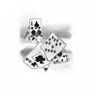 dice with playing cards tattoo design idea