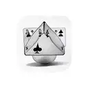 dice with playing cards tattoo design idea