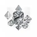 dice and cards tattoo design idea