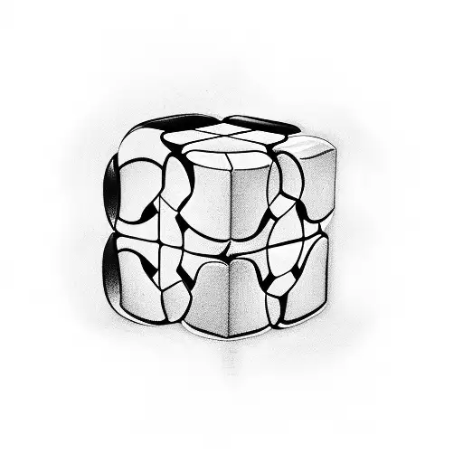 Rubik's cube tattoo design idea