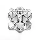 3 by 3 Rubik's cube  tattoo design idea