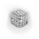 3 by 3 Rubik's cube  tattoo design idea