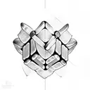 3 by 3 Rubik's cube  tattoo design idea