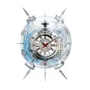 Chronos zeus with a time glass tattoo design idea