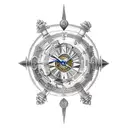 Chronos zeus with a time glass tattoo design idea