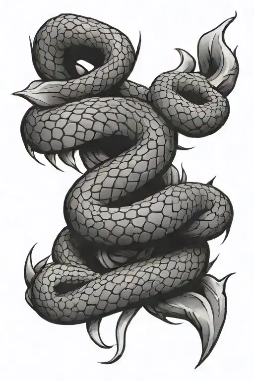 snake grab rail road spike tattoo tattoo design idea