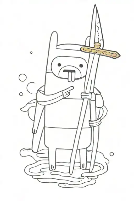 Finns Sword from Adventure Time tattoo design idea