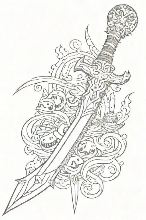 Finns Sword from Adventure Time tattoo design idea