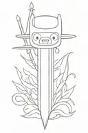 Finns Sword from Adventure Time tattoo design idea