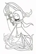 the sword scarlett from adventure time tattoo design idea