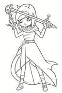 the sword scarlett from adventure time tattoo design idea