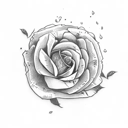 a semicolon made of roses tattoo design idea