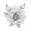 a semicolon made of roses tattoo design idea