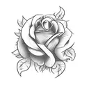 a semicolon made of roses tattoo design idea
