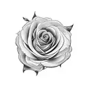 a semicolon made of roses tattoo design idea