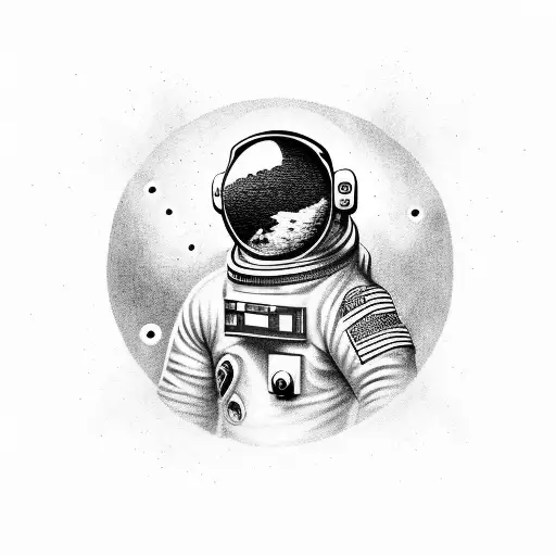 Astronaut Space Tattoo Cosmonaut Deep Space Stock Vector (Royalty Free)  598709339 | Shutterstock