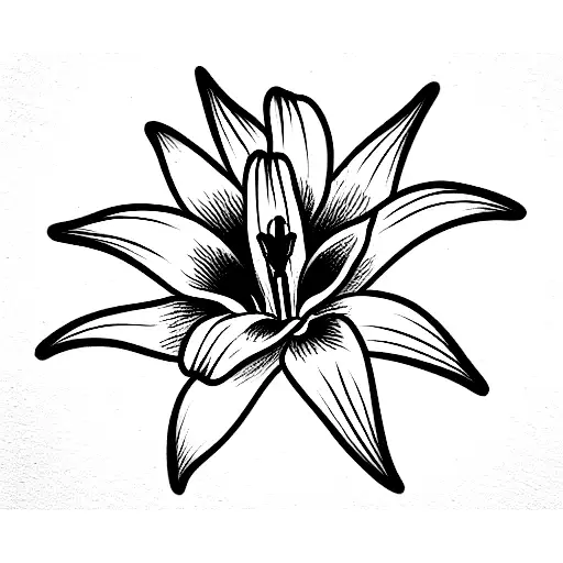 Asiatic lily tattoo design idea