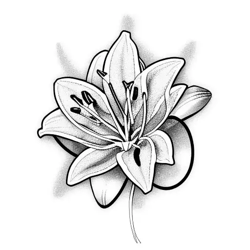 Asiatic lily tattoo design idea
