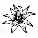 Asiatic lily tattoo design idea
