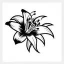 Asiatic lily tattoo design idea