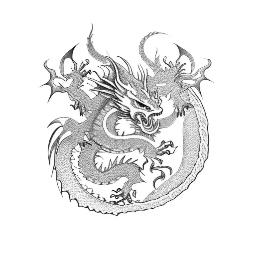Dragon cute tattoo design idea