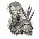Ragnar Lothbrok warrior tattoo design idea