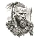 Ragnar Lothbrok warrior tattoo design idea