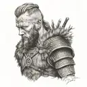 Ragnar Lothbrok warrior tattoo design idea