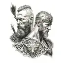Ragnar Lothbrok warrior tattoo design idea